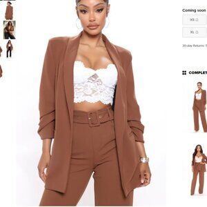 The Celine Blazer - Brown NWT super stretchy and comfortable from Fashion Nova M